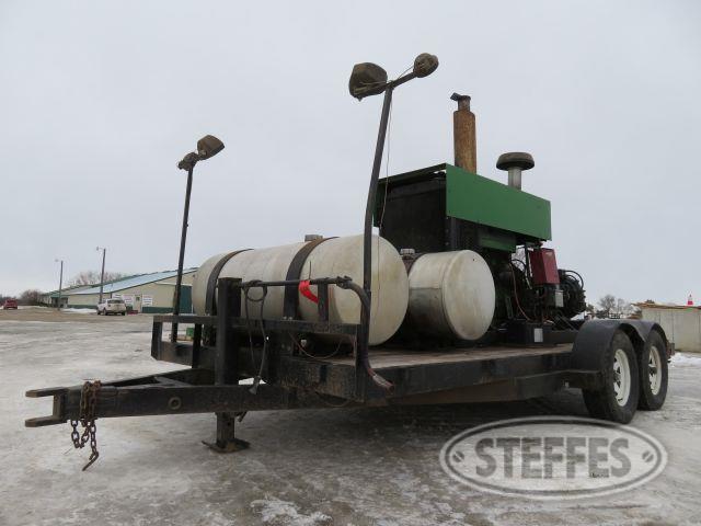 Booster pump on 7'x16' tandem axle trailer,